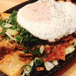 Pork kimchi with fried egg