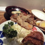 橋の湯食堂 - 肉じゃがコロッケ接写