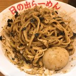 日の出らーめん - 混ぜたら、こんな感じです。