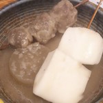 炭火串焼 初代バッジョ - おでん(焼売、大根、はんぺん)