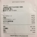 島唄居酒屋 喜山 - レシートが細かくていい感じです。