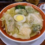 広州市場 西新宿店（三種盛り雲呑麺 塩・税込853円）