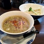 らぁ麺 紫陽花 - 鶏油煮干つけ麺