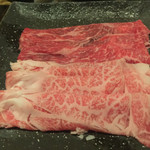 肉たらし - しゃぶしゃぶ用 和牛。