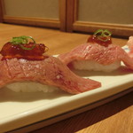 和牛 まつした - 炙り握り寿司