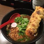 ひのき屋 - 竹輪天入り肉カレーラーメン