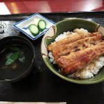 Meguro Daikokuya - 鰻丼、肝吸い、お漬物