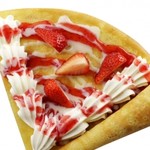 ミルク&パフェ よつ葉ホワイトコージ - 練乳いちごのクレープ　　　490円