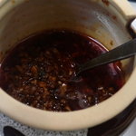 天麩羅処ひらお - この食べるラー油もかなりヤバいです！