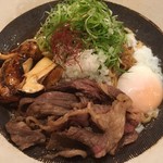 饗 くろ喜 - 松茸と牛ロースの和えそば（2,500円／饗 くろ㐂） 2017.10