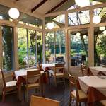 Majikamento Bibacco - オランジェリーのような店内から紅葉を2