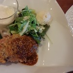 Cafe Primevere - 鶏肉の香草パン粉焼き