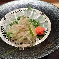 一心 金子 - 平目の薄造り