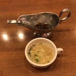Buronko Biri - 卵スープ&ステーキソース(ローストビーフソース笑
      ？)
