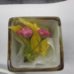 日光　千姫物語 - 前菜（白魚黄身揚げ）