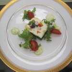 日光　千姫物語 - 洋皿（春野菜とズワイガニのテリーヌ）