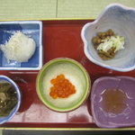 日光　千姫物語 - 朝食（納豆、いくらおろし、しらすおろし）