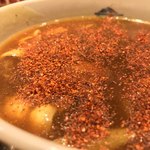 味奈登庵 - カレー南蛮そばには唐辛子だ！  
      ブチまけろ！  #BCMKR!