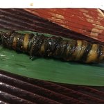 鰻はし本 - 有機にらヒレ巻串