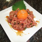 ラーメン・トンチャンあきら - ユッケです。