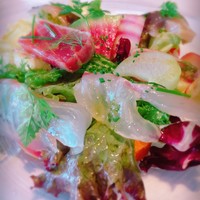 KINOE - 前菜（本日の鮮魚のカルパッチョ千葉県産彩り無農薬野菜と）