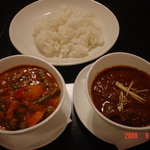 ベジタブルマサラ(左)とマトンマサラ