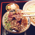 手打ちうどん　 いしづか - 2008年9月　初めてでし肉汁が牛