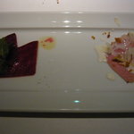 ビーツのマリネと自家製のハム