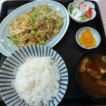 いせや - 野菜炒め定食@いせや食堂（2017年9月某日）