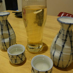 Sumibiyaki Dainingu Okageya - 日本酒と梅酒お湯割り