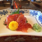 柳家 - さくら鱒、琵琶鱒お造り