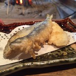 柳家 - 若鮎姿、若鮎開き、自然薯の天婦羅