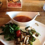 アラビアータソースと野菜たち