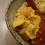 鮨処 多田 - ミニ丼 赤ウニ、イクラ 2017年10月