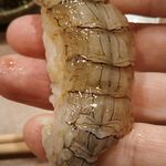 鮨処 多田 - にぎり 活シャコ海老 2017年10月