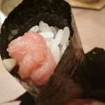鮨処 多田 - 名物 大トロ手巻き 2017年10月
