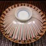 竹屋町 三多 - 蒸し鮑と揚げ小芋の菊花の葛餡かけ