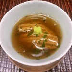 竹屋町 三多 - 明石産 穴子と上賀茂産 焼秋茄子の餡かけ　山葵添え　