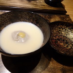 御料理 光安 - ◆定番の「そばがきの白みそ仕立て」