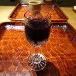 御料理 光安 - ◆ぶどう（コンコードという品）のトロミジュース・・濃厚な葡萄の味わいを感じ、トロトロ。