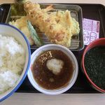 天丼・天ぷら本舗 さん天 - 「ちく玉天ぷら定食」　2017.06.12