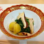 和久 - ③菊菜とマツタケのお浸し