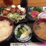 男しゃく - ♪チキン南蛮刺身付　¥850