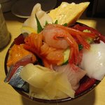 かつ味 - 〆海鮮ミニ丼1