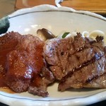 ときわ - ステーキヒレカツアップ