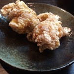 申手延麺 - プラス150円でセットになる唐揚げ