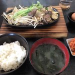 青空食堂 - 牛サガリ鉄板定食 並盛＝７８０円