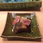 うを徳 - 日高 鰤 藁焼き（にんにく醤油）