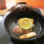 不風流 - お椀　銀杏豆腐 甘鯛　松茸　からすみ　酢立