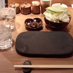 炭火やき鳥　りょう - セッティング